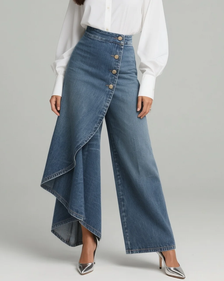 Yasmin | Denim Wrap Trousers