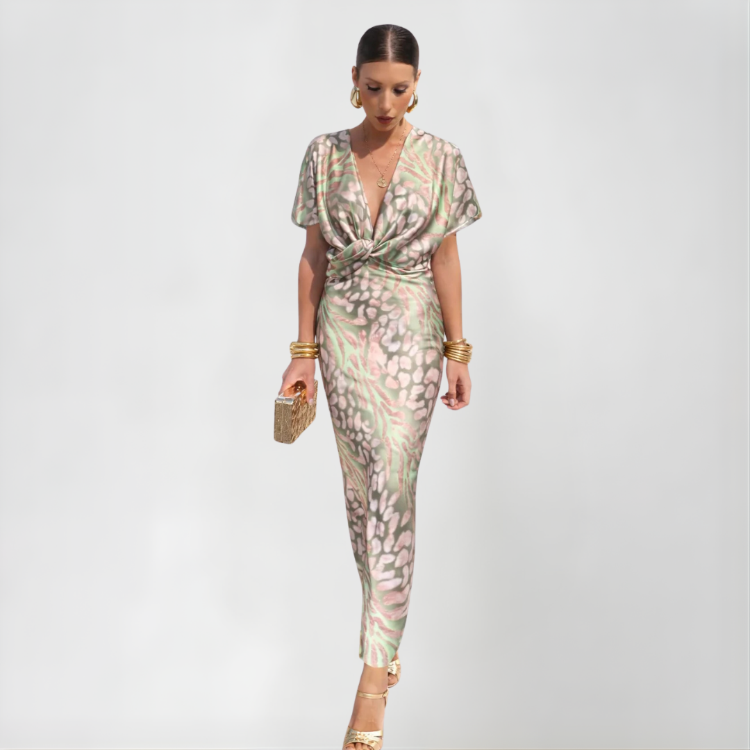 The Nela Wrap Maxi Dress