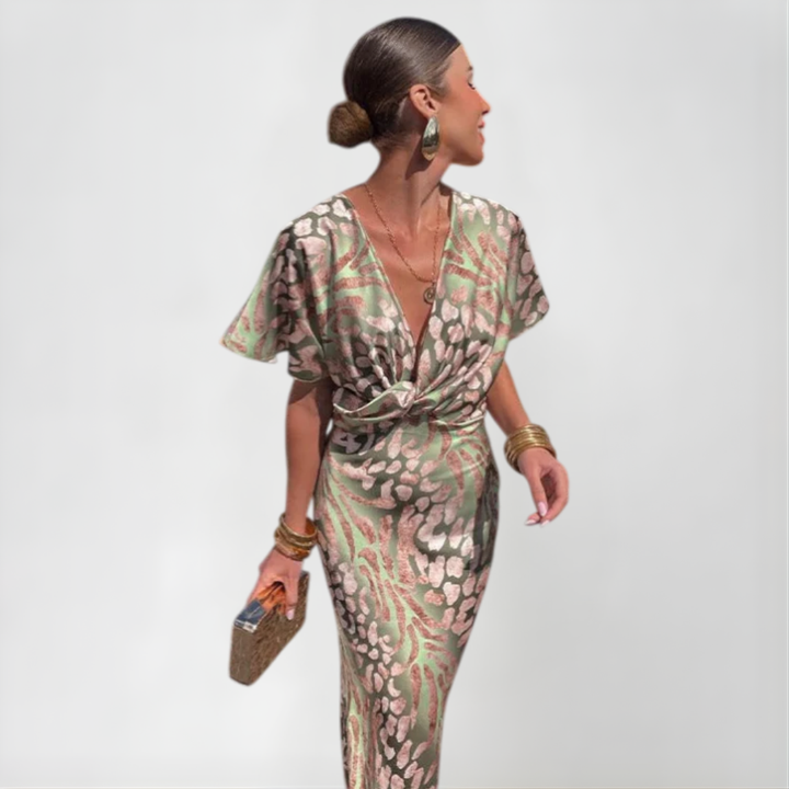 The Nela Wrap Maxi Dress