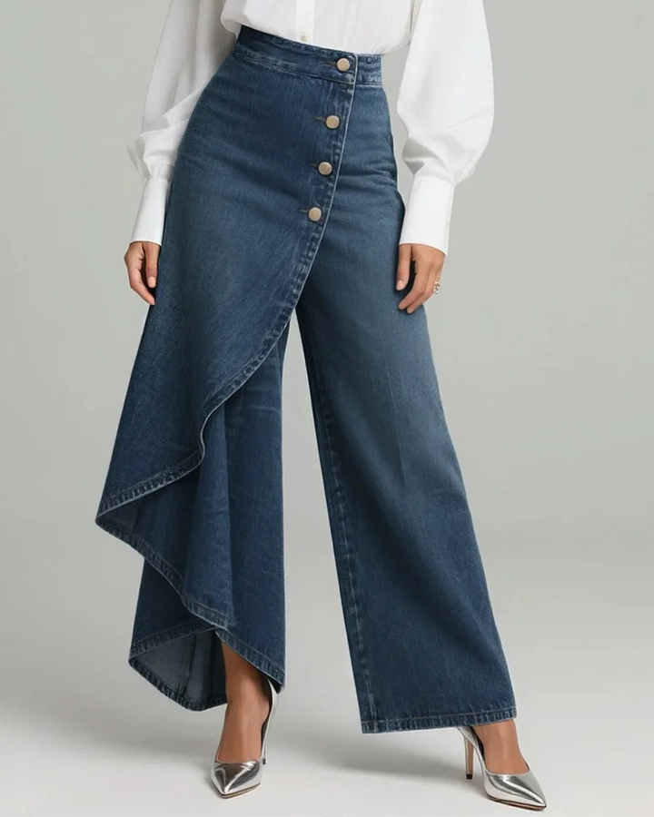Yasmin | Denim Wrap Trousers