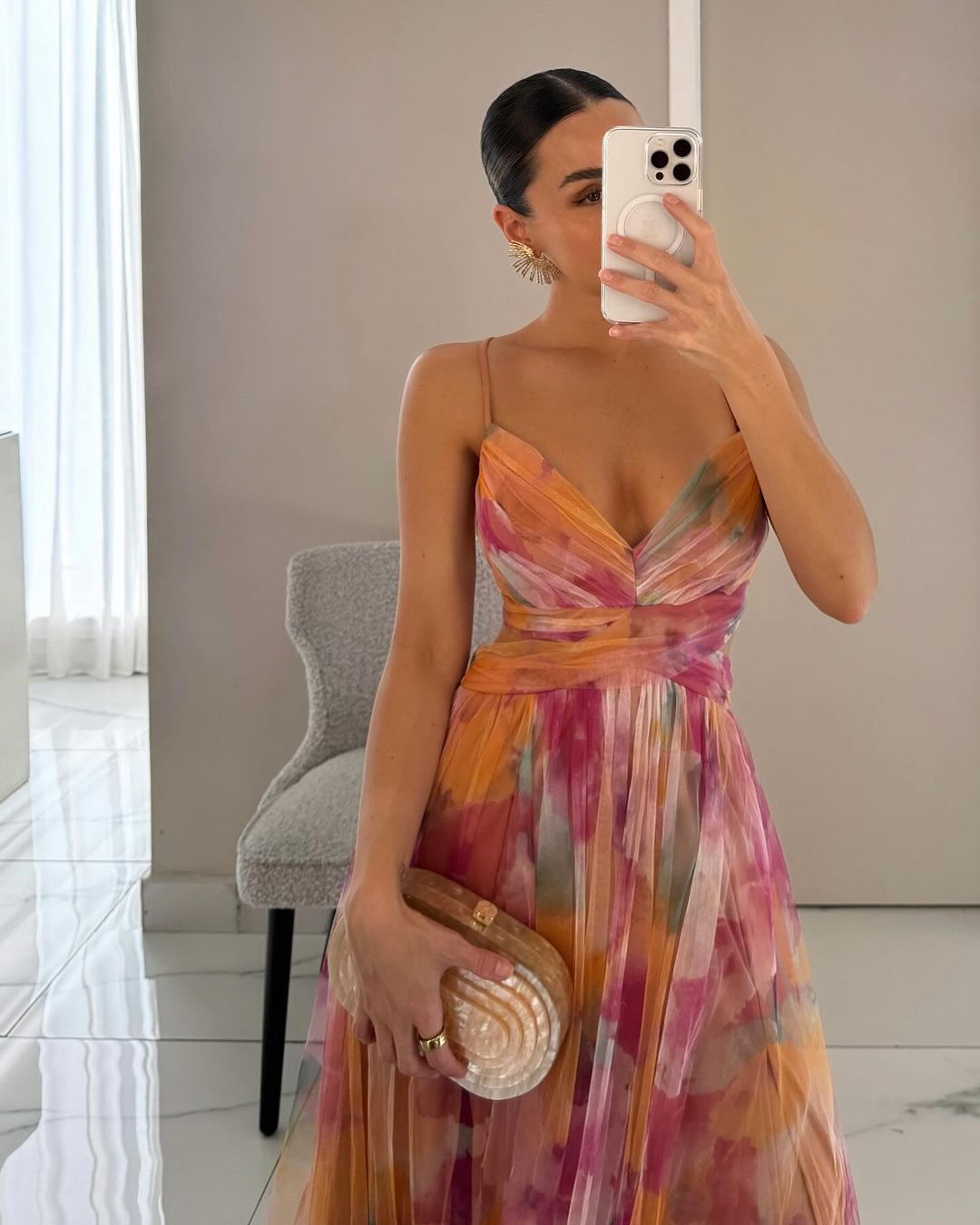 Maeve | Long Floral Print Dress