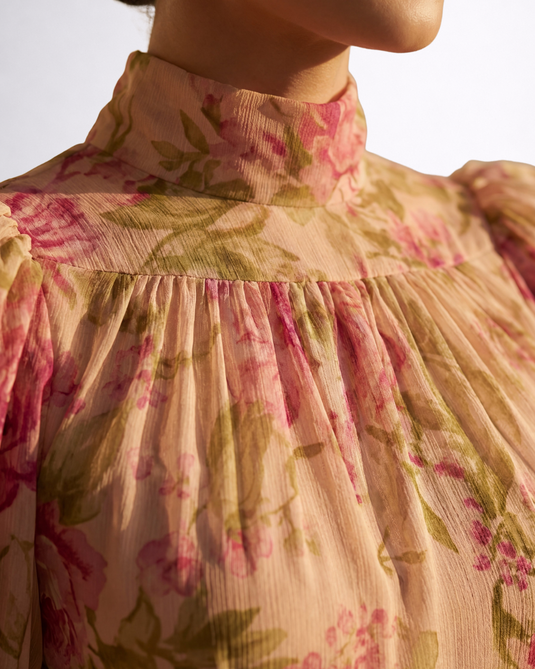 Rosa | Long Floral Chiffon Dress