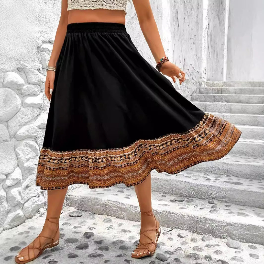 LS | Women Bohemian Midi Skirt