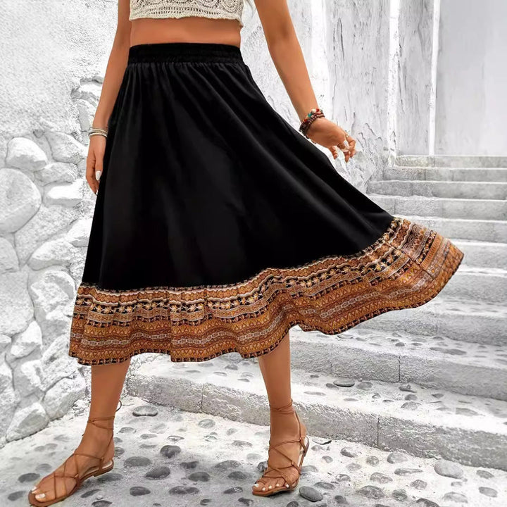 LS | Women Bohemian Midi Skirt