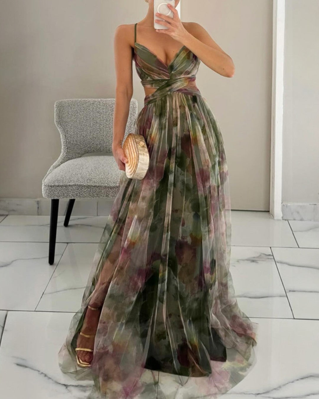 Maeve | Long Floral Print Dress