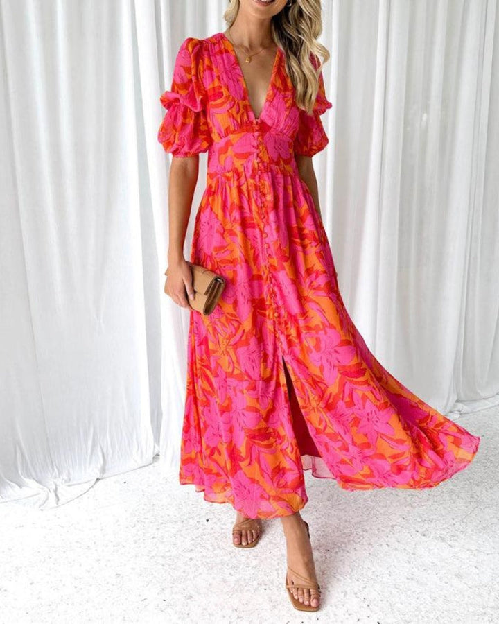 Solar Glow Maxi Dress