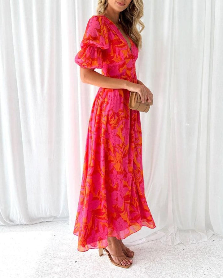 Solar Glow Maxi Dress