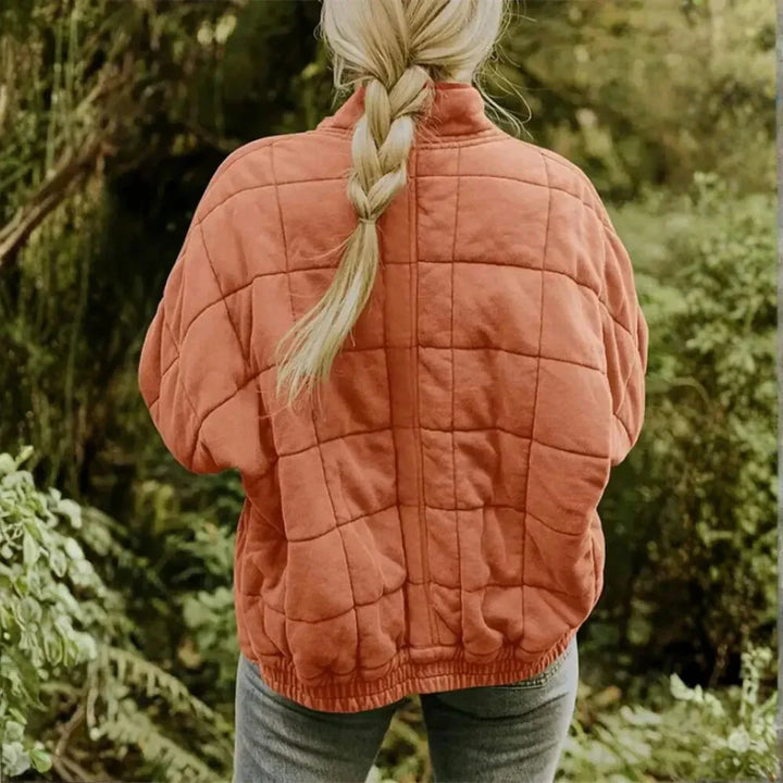 LS | Anne Oversized Quilted Full-Zip Fleece Jacket