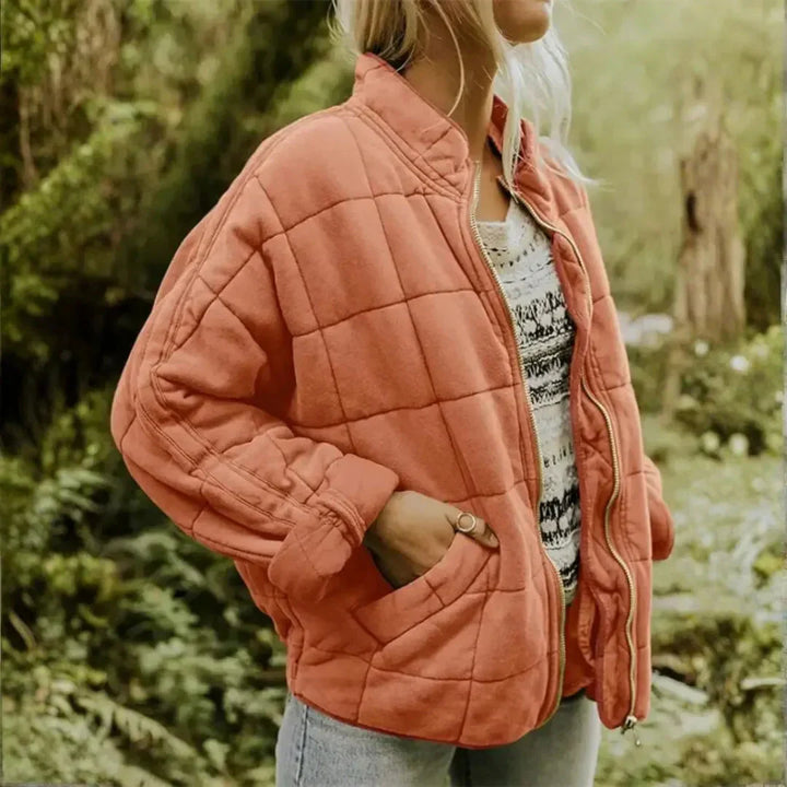 LS | Anne Oversized Quilted Full-Zip Fleece Jacket