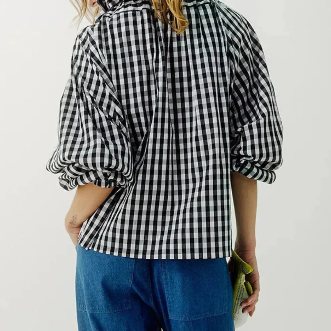 Bella Women’s Ruffled Oversized Bow Blouse
