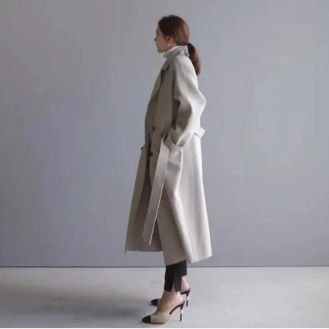 LS | Belle Belted Wool Long Coat