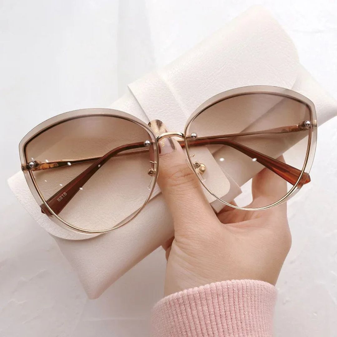 Celeste Rimless Cat-Eye Sunglasses