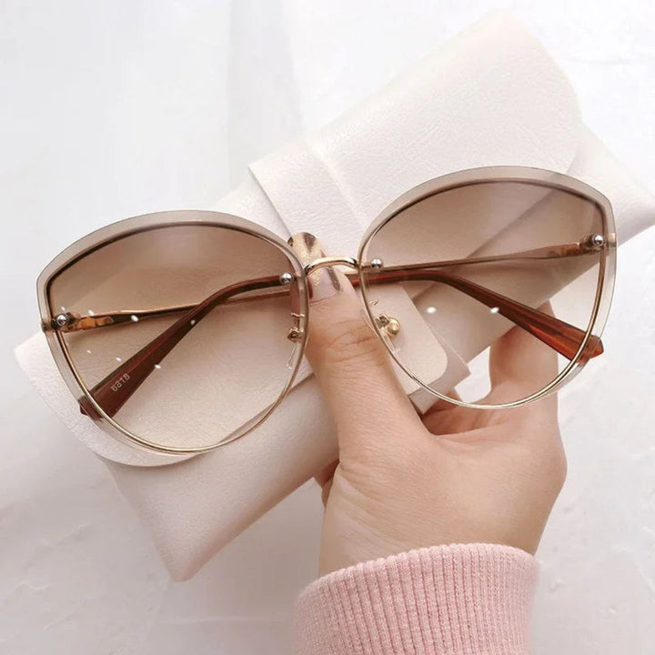 Celeste Rimless Cat-Eye Sunglasses