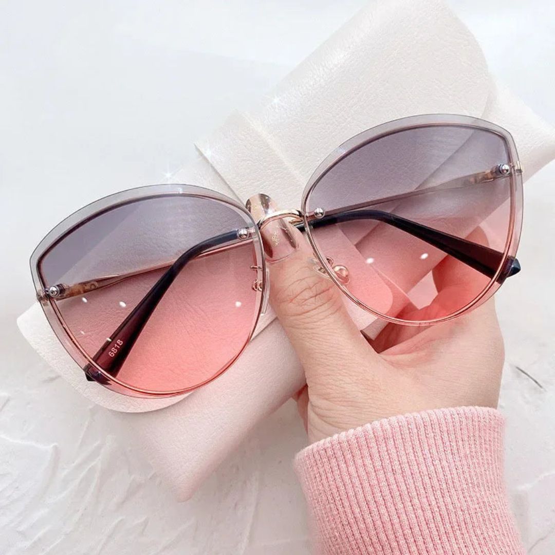 Celeste Rimless Cat-Eye Sunglasses