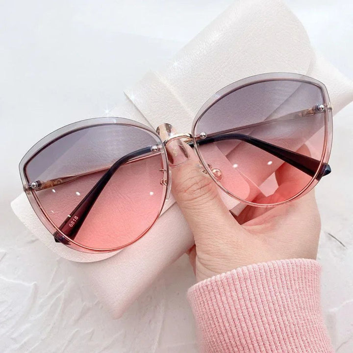 Celeste Rimless Cat-Eye Sunglasses