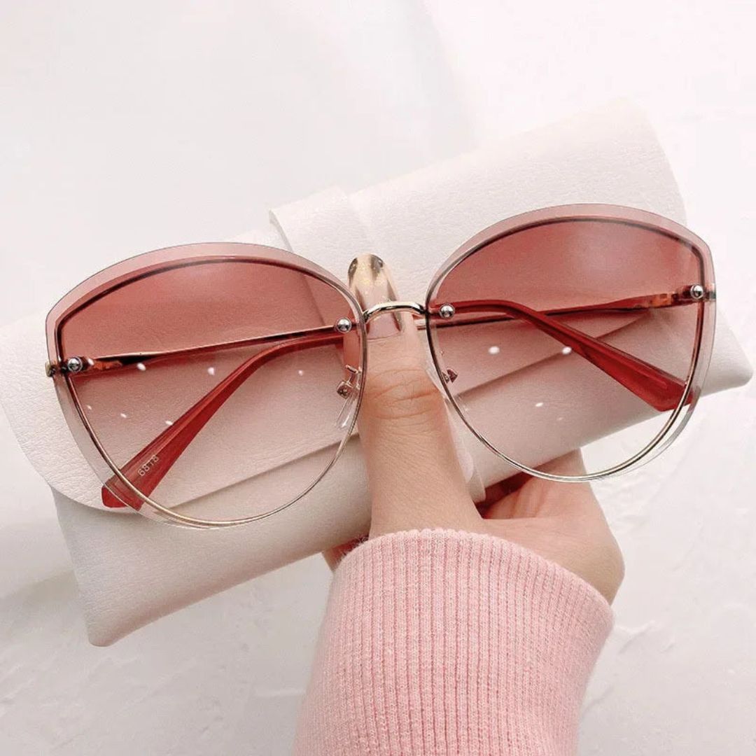 Celeste Rimless Cat-Eye Sunglasses