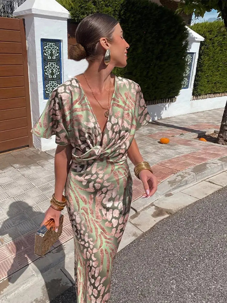 Calandra | Copper Midi Dress