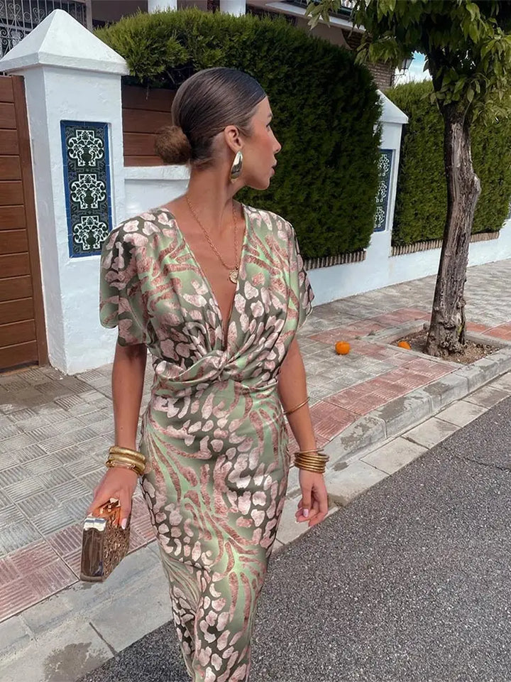 Calandra | Copper Midi Dress