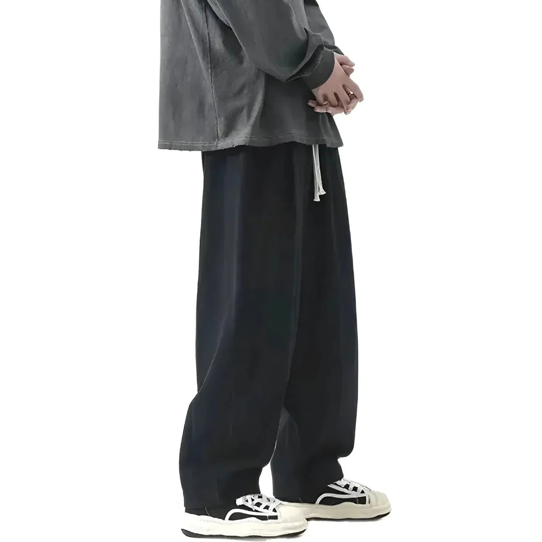 LS | Elliott Oversized Pleated Cotton Pants