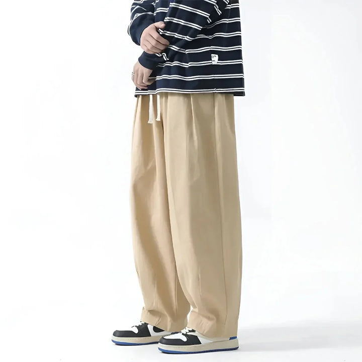 LS | Elliott Oversized Pleated Cotton Pants
