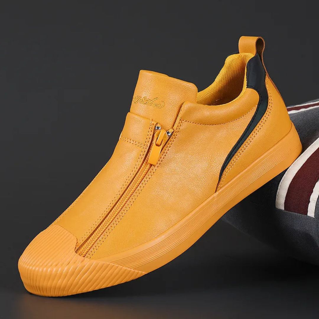 LS | Emilio Noir Leather Sneakers