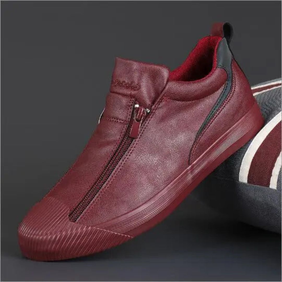 LS | Emilio Noir Leather Sneakers