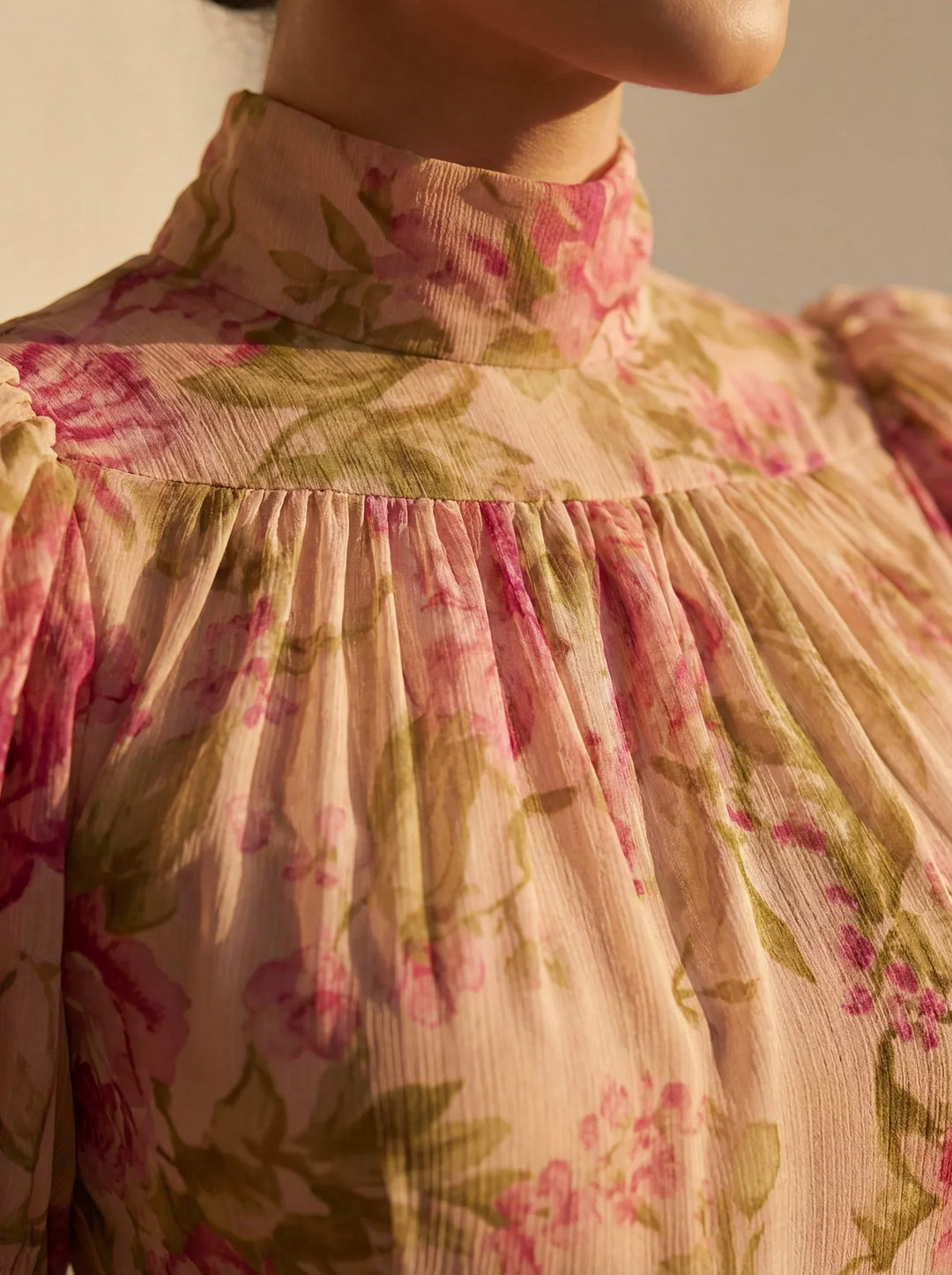Rosa | Long Floral Chiffon Dress