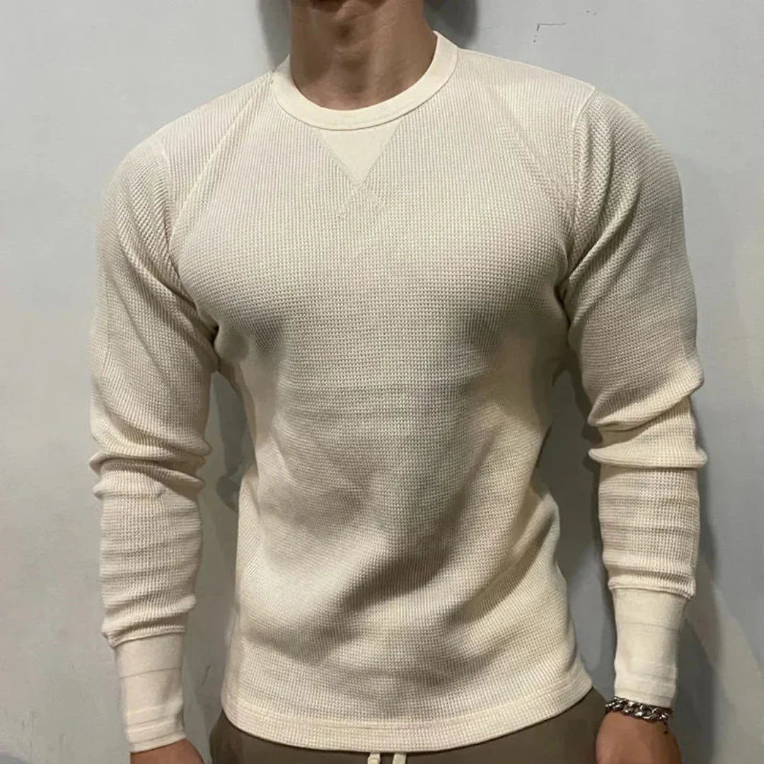 Hudson Waffle-Knit Muscle Sweatshirt