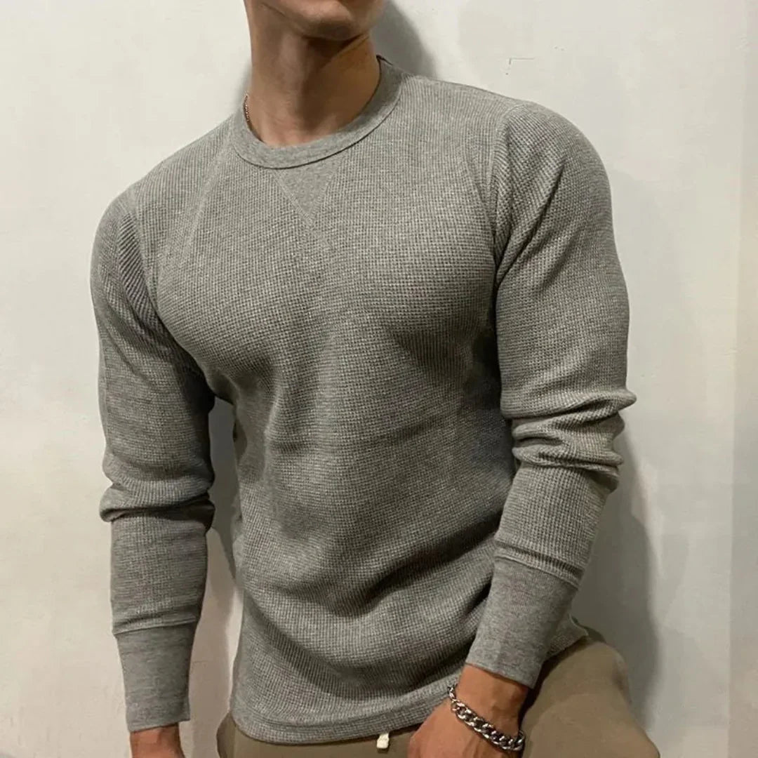 Hudson Waffle-Knit Muscle Sweatshirt