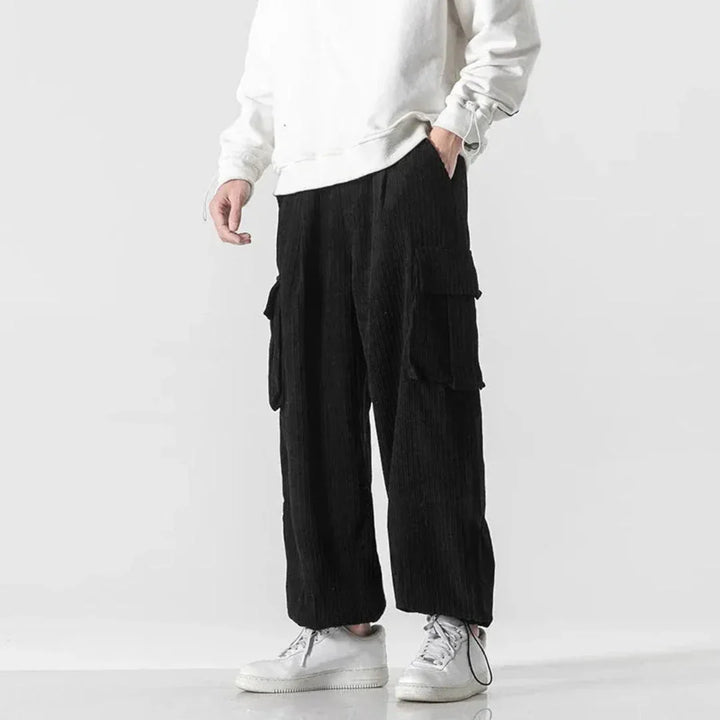 LS | Jeremiah Wide-Leg Corduroy Cargo Pants