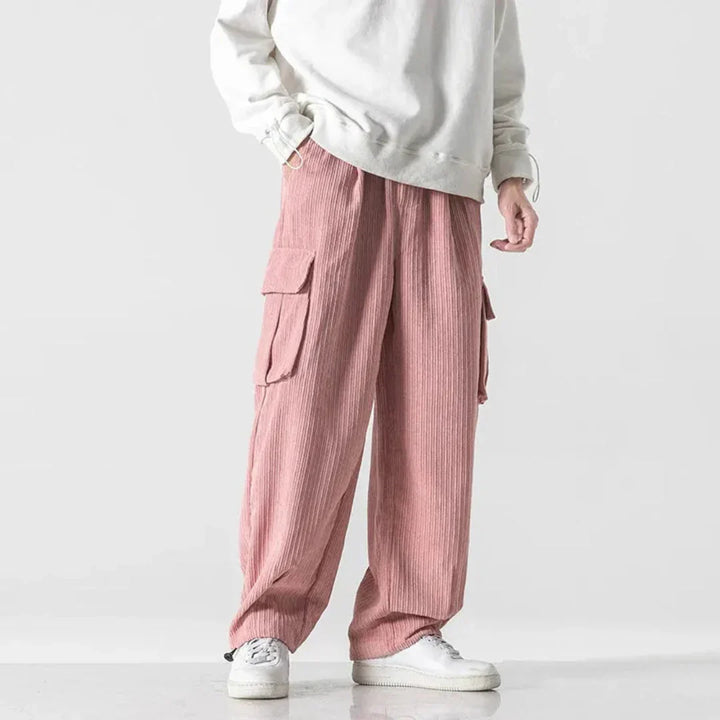 LS | Jeremiah Wide-Leg Corduroy Cargo Pants