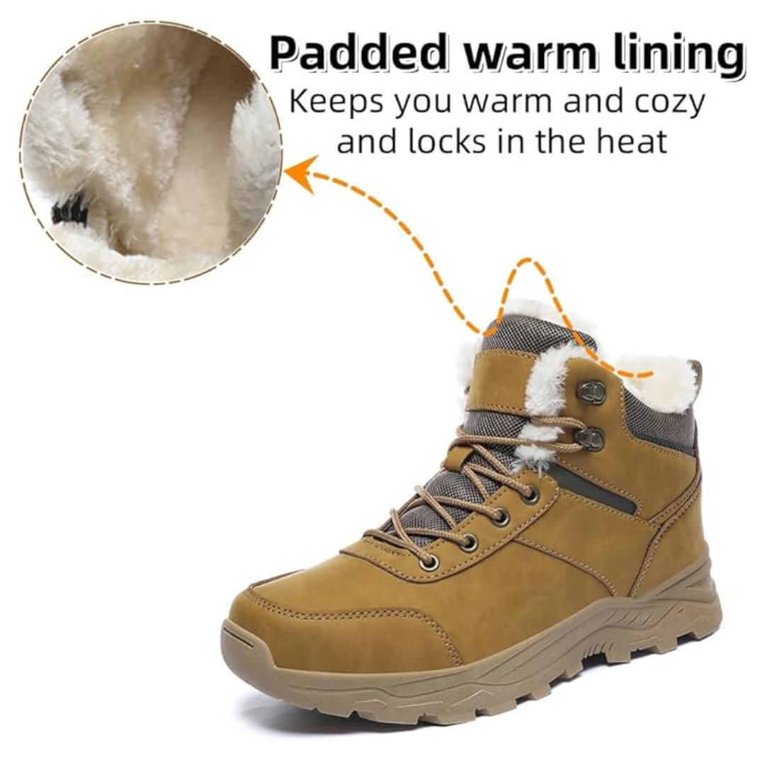 LS | Men Fur Lined Non-Slip Winter Boots