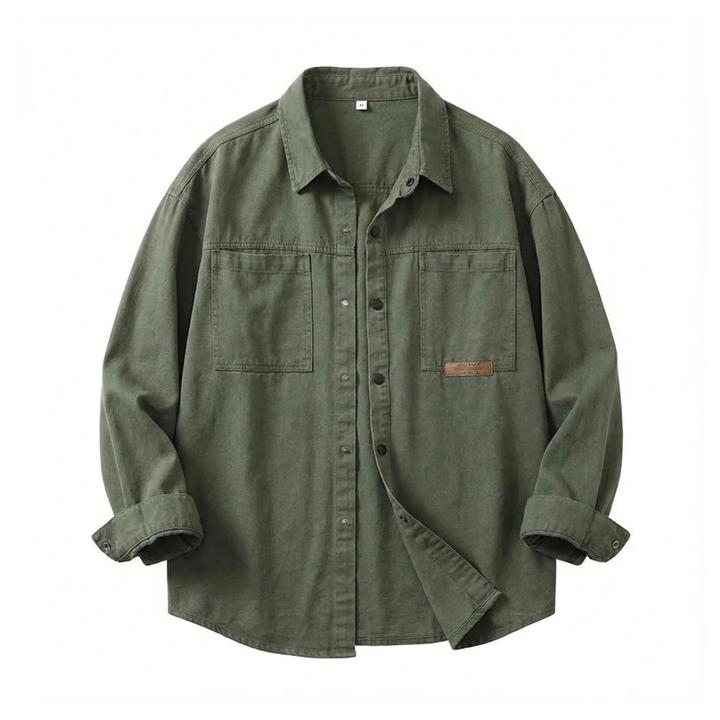 LS | Men Retro Button-Up Long Sleeves