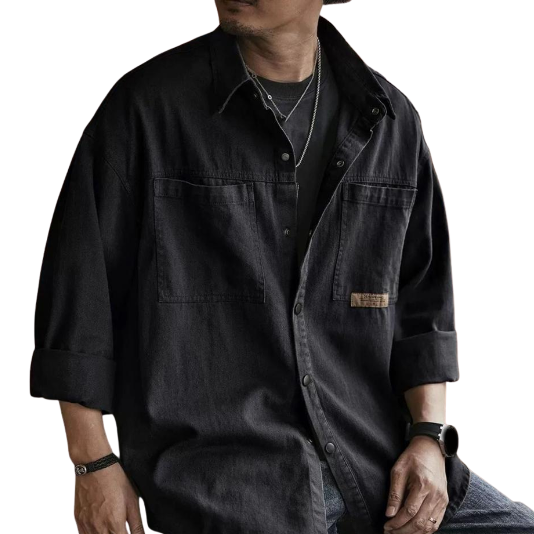 LS | Men Retro Button-Up Long Sleeves