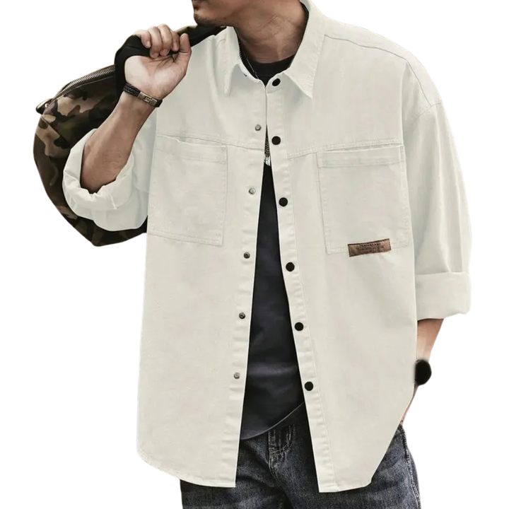LS | Men Retro Button-Up Long Sleeves