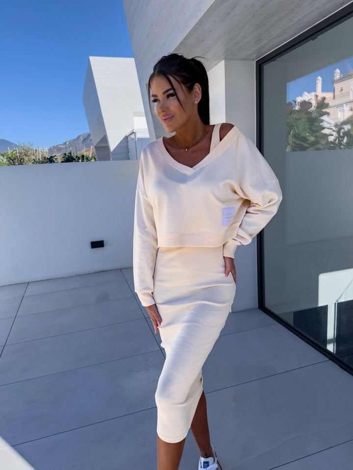 LS | Women 2 In 1 Midi Dress