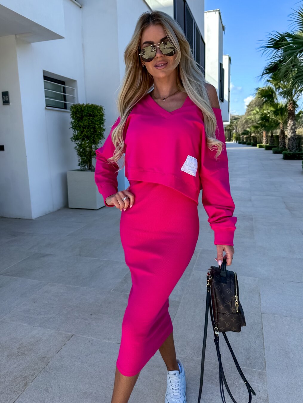 LS | Women 2 In 1 Midi Dress