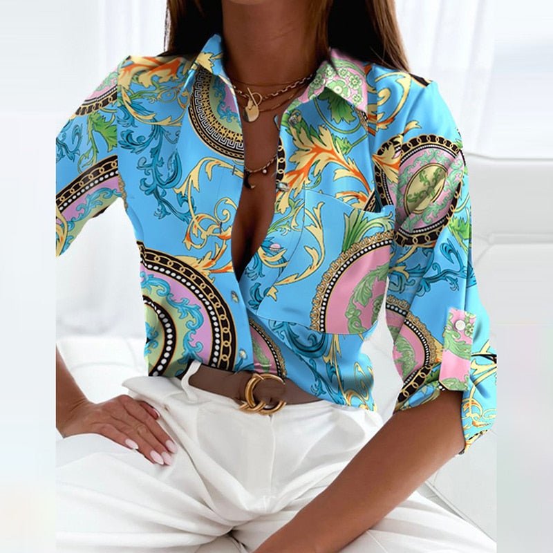 LS | Women Abstract Casual Blouse