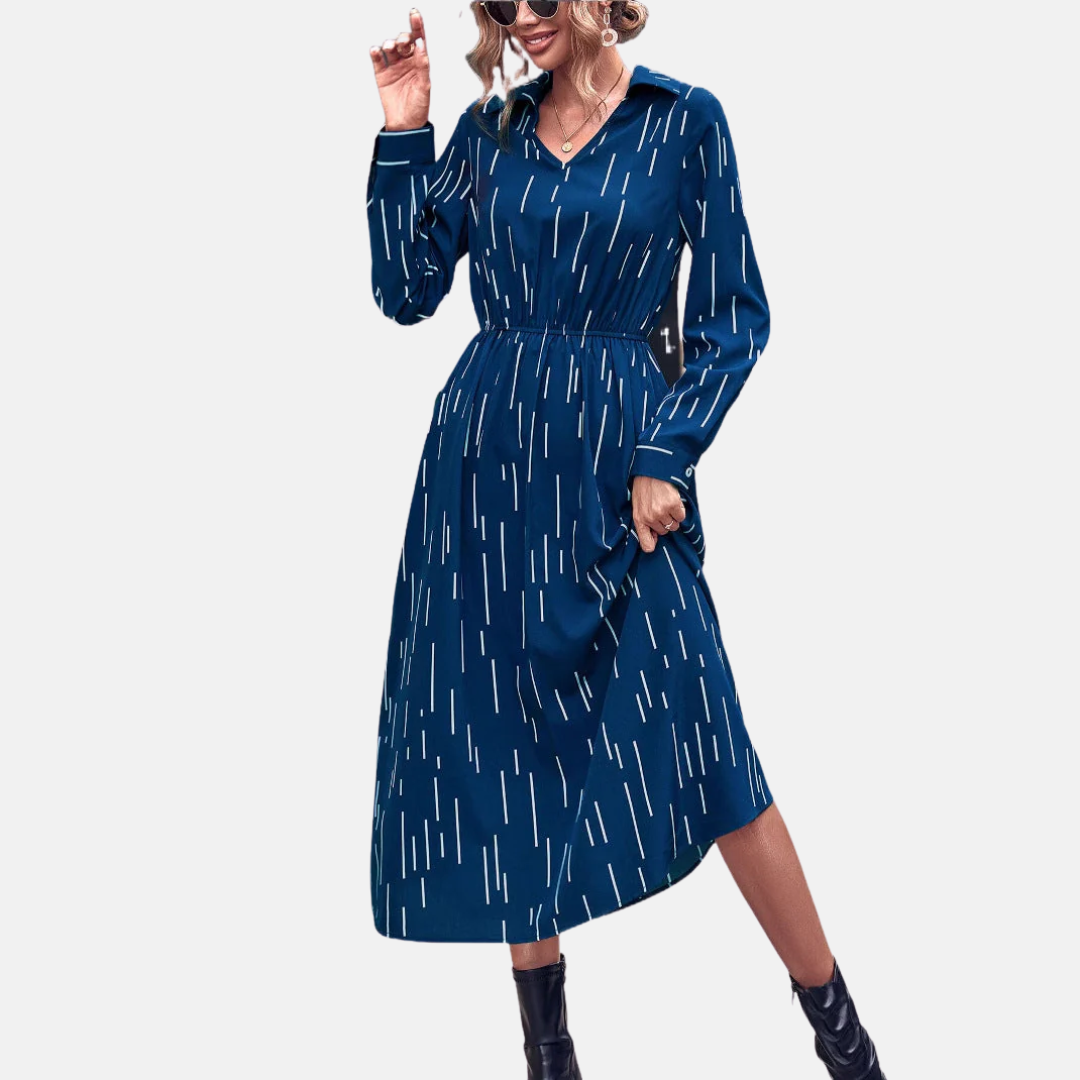 LS | Women Abstract Dash Midi Dress