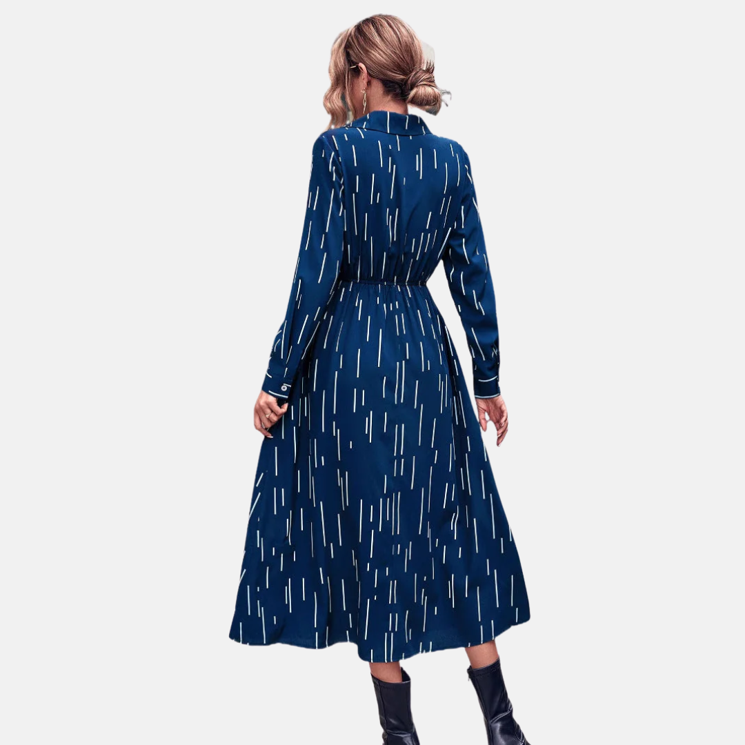 LS | Women Abstract Dash Midi Dress