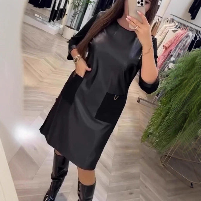 LS | Women Black Minimal Mini Dress