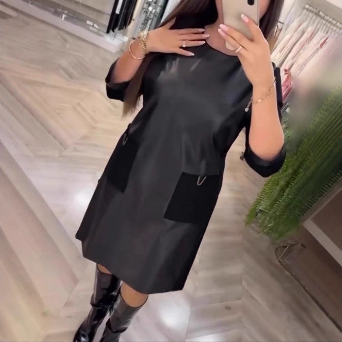 LS | Women Black Minimal Mini Dress