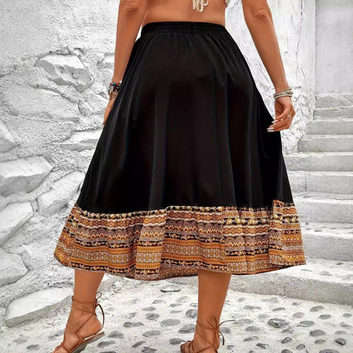 LS | Women Bohemian Midi Skirt