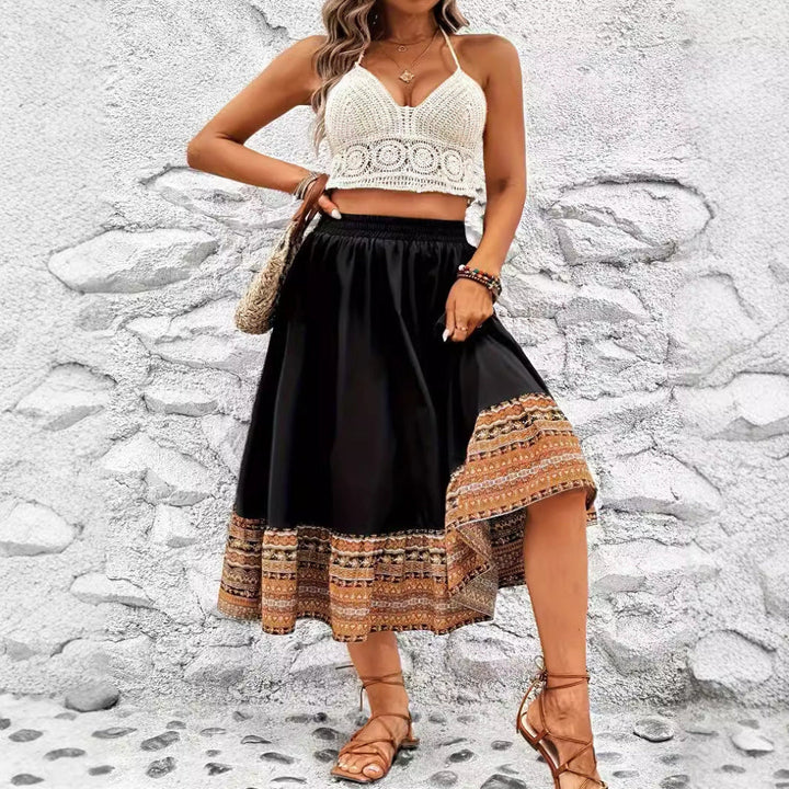 LS | Women Bohemian Midi Skirt