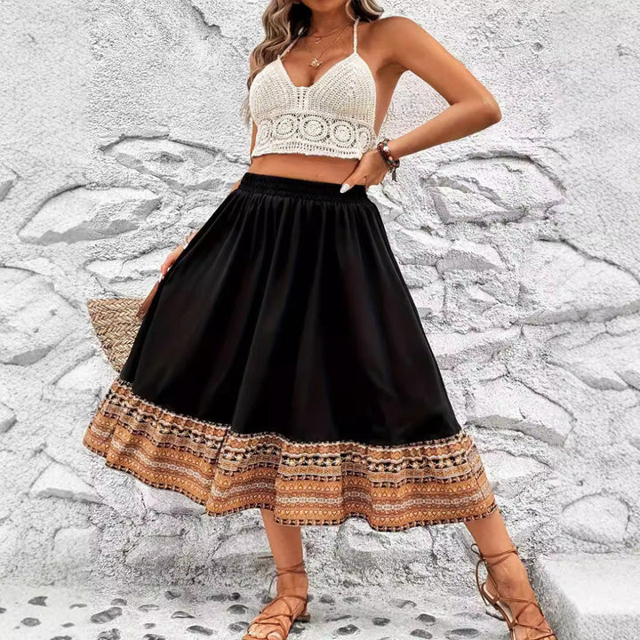 LS | Women Bohemian Midi Skirt