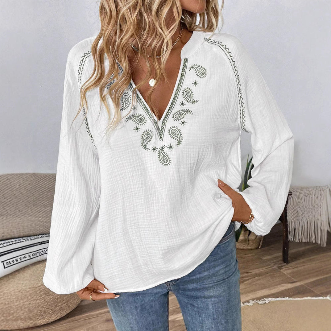 LS | Women Boho Paisley Blouse