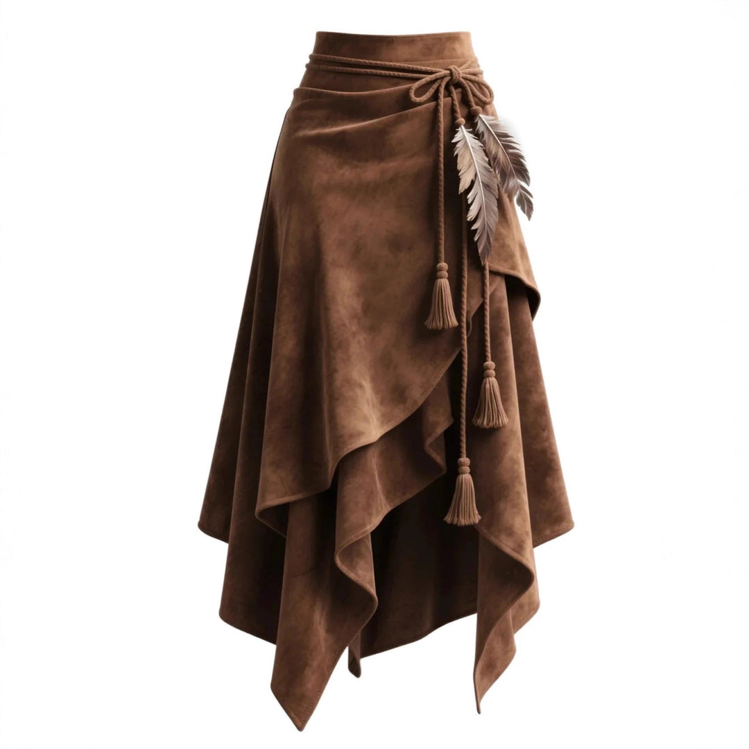 LS | Women Boho Tassel Midi Skirt