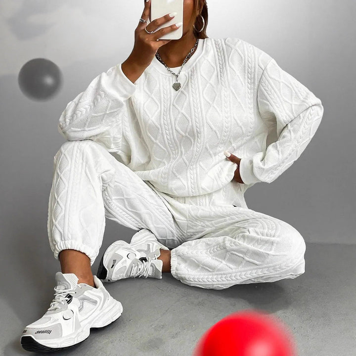 LS | Women Cable Knit Luxe Lounge Set