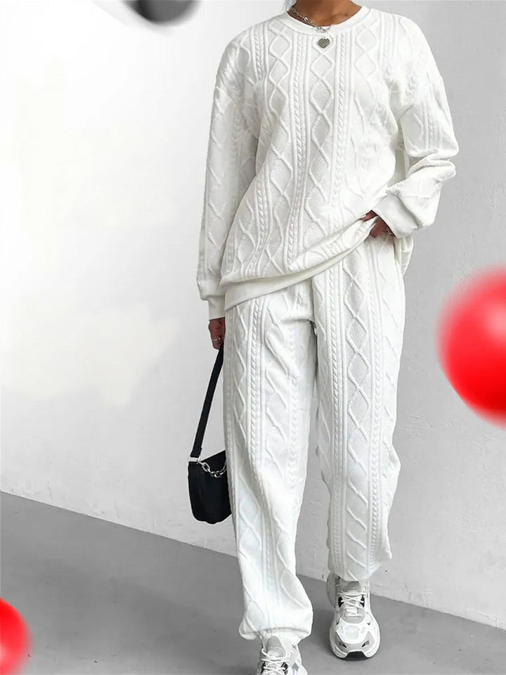 LS | Women Cable Knit Luxe Lounge Set