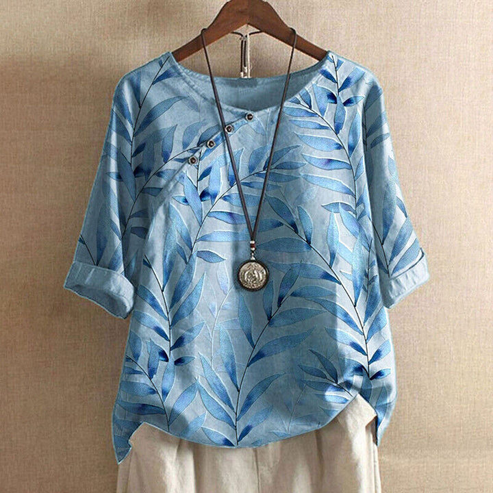LS | Women Casual Botanical Print Blouse